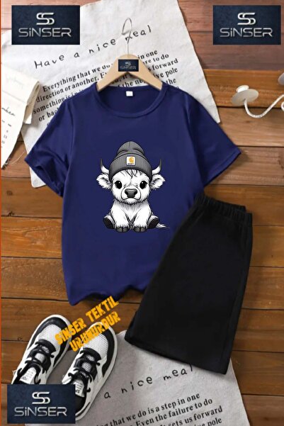 SS SİNSER Tricou cu gât rotund cu imprimeu special „COW CUTE BERET“ pentru co...