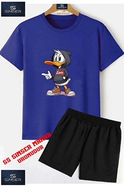 SS SİNSER Tricou cu gât rotund cu imprimeu special pentru copii „Duck Kapsonl...