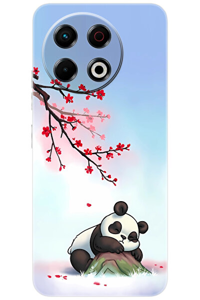 TECNO Spark 30 Pro (KL7) Uyumlu Kılıf Desen Baskılı Silikon Uyuyan Panda STK:...