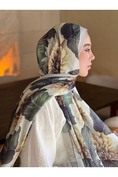 Modakaşmir Hydrangea Pattern Lina Shawl