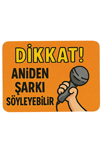 DİKEN STORE Araba ve Buzdolabı Magneti: Dikkat! Aniden Şarkı Söyleyebilir