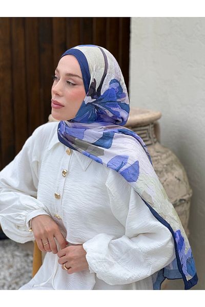 Modakaşmir Şal din bambus cu model Rapsodie
