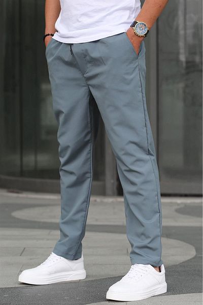 Madmext Stoff Fallschirm Mintgrün Basic Herrenhose 6513