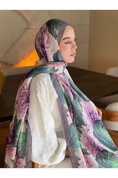 Modakaşmir Hydrangea Pattern Lina Shawl