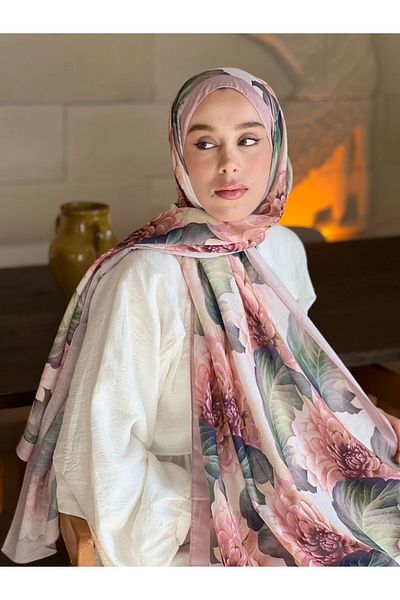 Modakaşmir Hydrangea Pattern Lina Shawl