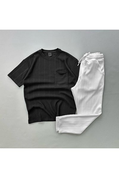 viperkombin Summer Bottom Top Suit Report Ottoman Fabric T-Shirt and Pants