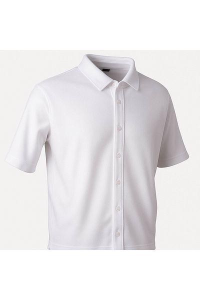 trender Honeycomb Polo Collar Ecru Men's Shirt 2724