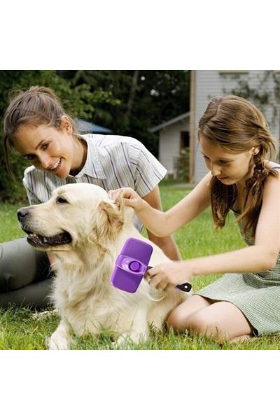 BellevieStore BUFFER® Practical Cat Dog Hair Collection Brush with Automatic Cleaning Buttons