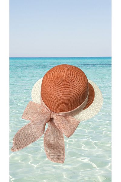BY SCK Women's Straw Hat Summer Beach Hat Premium Quality - Foldable - Adjustable to Head