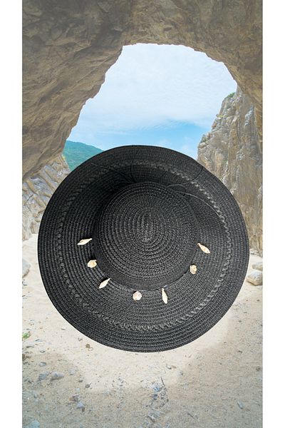 BY SCK Women's Straw Hat Summer Beach Hat Premium Quality - Foldable - Adjustable to Head