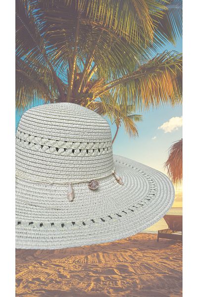 BY SCK Women's Straw Hat Summer Beach Hat Premium Quality - Foldable - Adjustable to Head