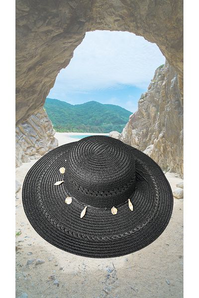 BY SCK Women's Straw Hat Summer Beach Hat Premium Quality - Foldable - Adjustable to Head