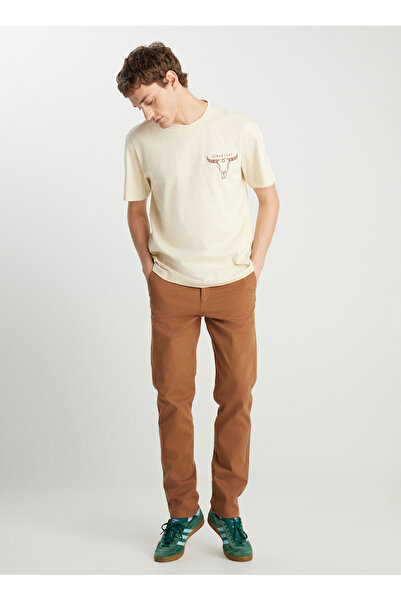 WRANGLER الخصر العادي سليم صالح كلاريت ريد الرجال تشينو السراويل WM01003A96 ت...