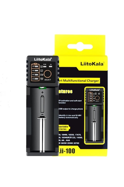 efmues Akıllı pil şarj aleti LIITOKALA LII-100 UNİVERSAL AA-AAA-18650-14500-123A