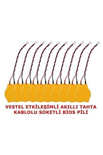 TNL Vestel Faz 1-2 Akıllı Tahta CR2032 Kablolu Soketli Bios Pili 10'lu
