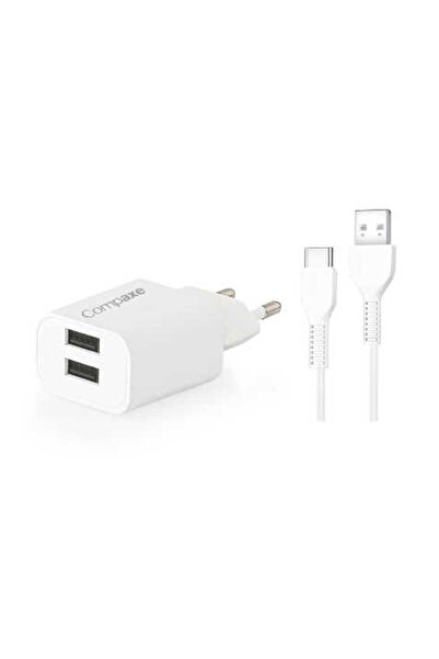 COMPAXE Çift USB + Type-C USB Girişli Kablolu Adaptör Seti CTA-521DUTB24