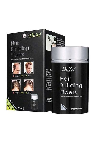 Dexe ألياف لنمو الشعر أسود 22جرام