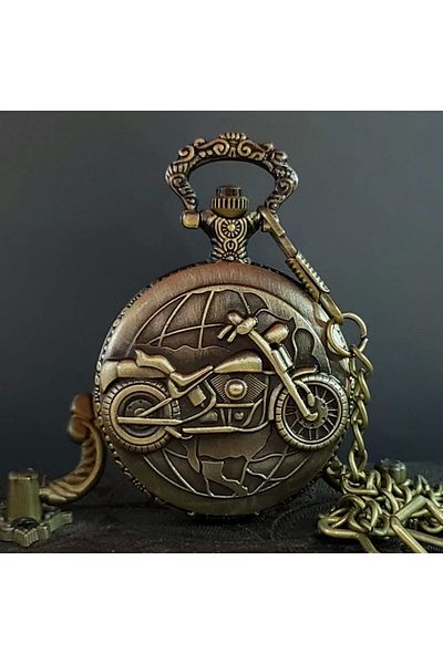 Bare & Bold Antique Clock with Engine Design
