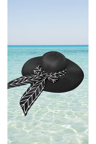 BY SCK Women's Straw Hat Summer Beach Hat Premium Quality - Foldable - Adjustable to Head