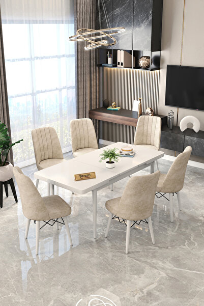 Won series Pop-up Table Chair Set for 6 Persons Kitchen Table Set Dining Table Table Set