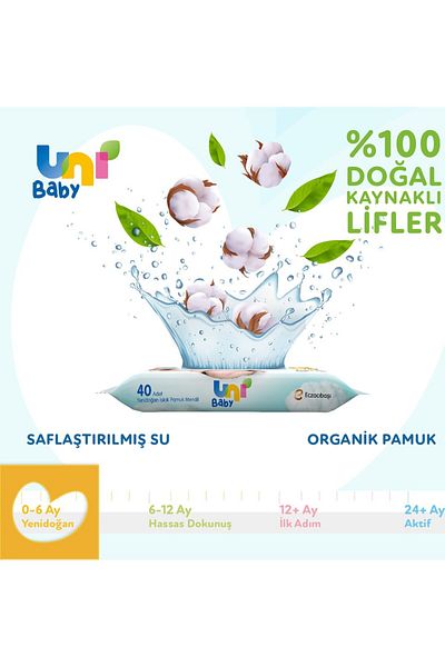 Uni Baby Newborn Wet Towel Wipes 6x40 Total 240 Sheets
