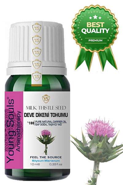YOUNG SOULS Milk Thistle Carrier Oil ( Cold Pressed ) Deve Dikeni Bitkisel Taşıyıcı Yağ ( Soğuk Sıkım ) 10 ml