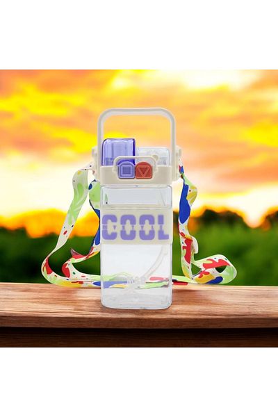 froyalife Quality Cool Strap Cute Stylish Design Double Drinking Double Lid Children's Water Bottle Flask 750ml
