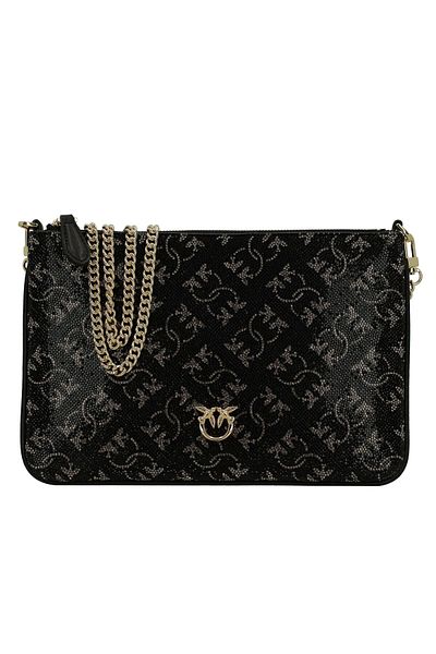 PİNKO Flat Classic Clutch Tasche Leder 25 cm
