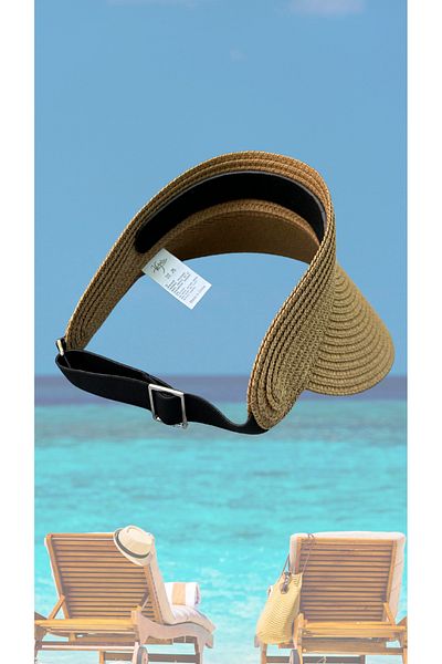 BY SCK Women's Straw Hat Summer Beach Hat Premium Quality - Visor Hat