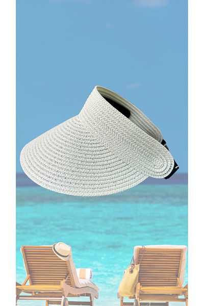 BY SCK Women's Straw Hat Summer Beach Hat Premium Quality - Visor Hat