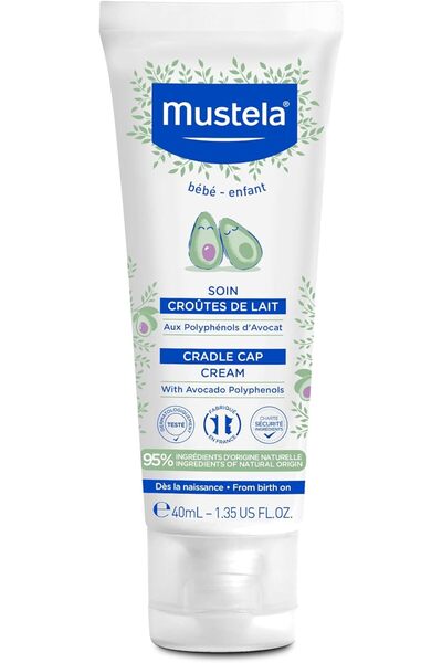 Mustela -Baby Cradle Cap Cream - Newborn safe - with Natural Avocado - Parabe...