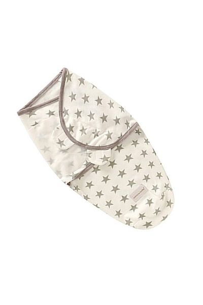 Generic Soft And Light Weight Baby Comfortable Swaddling And Cap Set With Star Print Design