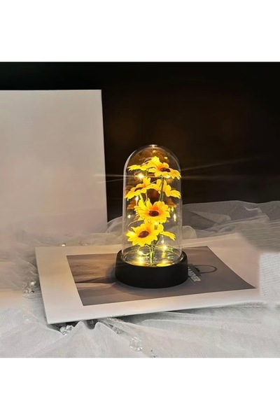 Choice هدية تخرج GoldenEye مجموعة عباد الشمس البلاستيكية الصغيرة لعيد الأم أرسلها للزوجة وأرسلها للأم