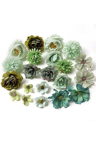 Choice Green Rose Mixed Artificial Flowers Wedding Marriage Decoration Fake Flower for Home Room Decor DIY