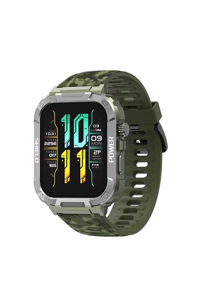 Choice Camouflage Green Apex Fit Sport S06 Smartwatch 1.91'' Full Touch Screen BT Call Outdoor Fitness Trac