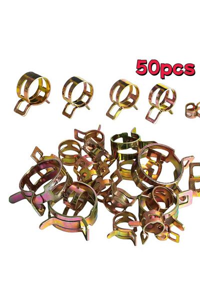 Choice 50 Pcs Fastener 5mm 6mm 7mm 8mm 9mm Spring Clip Fuel Water Line Hose Pipe Air Tube Clamps Fuel Wa...