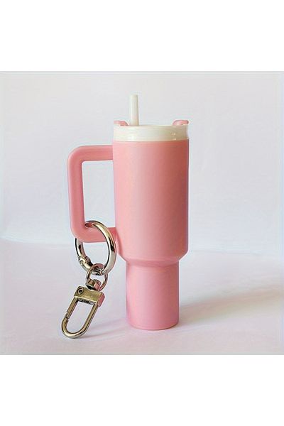 YTYIN C Mini Cup Keychain Keychain for Lip Balm Cute Tumbler Key Ring Handbag Charms Key Ring for Stanley.