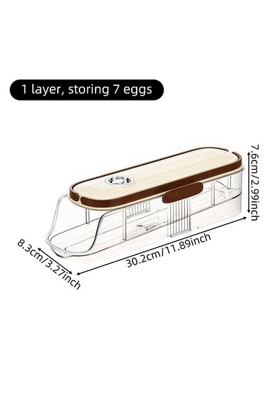 Choice A-1 1 Piece, Egg Storage Box, Automatic Rolling Refrigerator Egg Rack Storage, Hand-held Egg Refrige