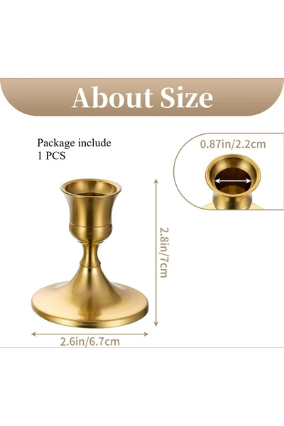 Choice مجموعة من 3 حاملات شموع أنيقة من المعدن والألومنيوم للطاولة، برونزية، ...