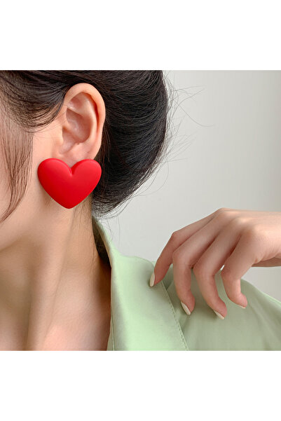 Choice Red Heart Red White Black Yellow Earrings Love Statement Wedding Geome...