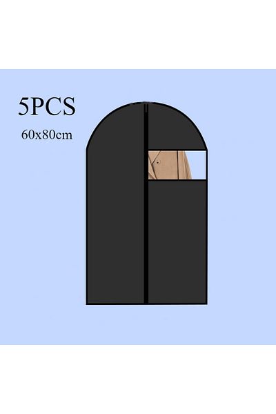 Choice 5pcs Black-60x80cm 5pcs Dustproof Clothing Covers Waterproof Clothes Dust Cover Coat Suit Dress Prot