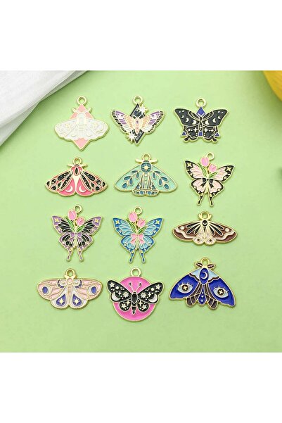 Choice مجموعة من 12 قطعة من 10/12 قطعة من حلي الهالوين الملونة المينا بتصميم ...