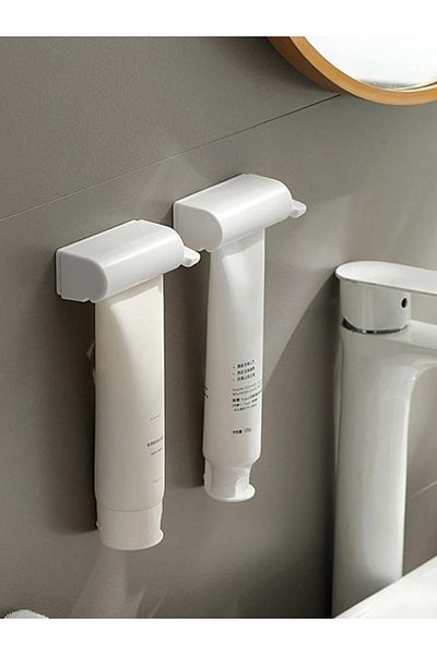 Choice white Tooth Brush Holder Bathroom Accessories Wall Toothpaste Squeezer Magnetic Lazy Squeeze Toothpa