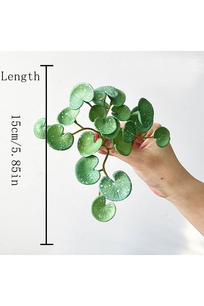 Choice As show White Green Artificial Plant Mini Bouquet Copper Coin Grass Soft Glue Fake Green Plants Wall