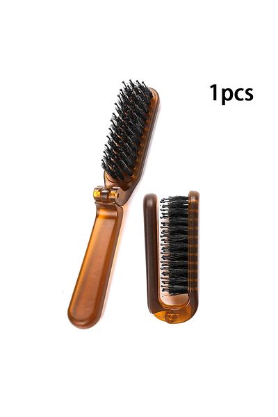 Choice 1pcs 1pcs Mane Bristle Hair Brush Amber Foldable Portable Comb Pocket Collapsible Travel Soft Massag