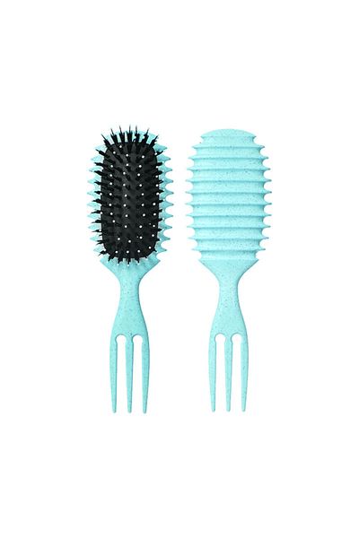 Choice Blue-S 1PC Candy bursh Curly Hair Styling Brush: Defined Curls on Wet Hair- Nylon Bristles Detanglin