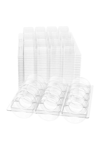 Choice 12pcs Clear-12Gird 12pcs Macaron Box PET 12Gird Clear Macaron Packaging Box Cupcake Bakery Box for W