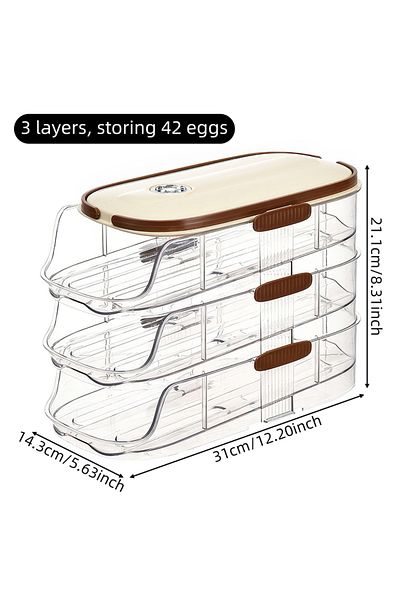 Choice B-3 1 Piece, Egg Storage Box, Automatic Rolling Refrigerator Egg Rack Storage, Hand-held Egg Refrige