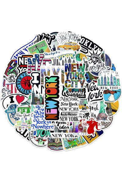 Choice 50pcs all 50PCS New York Scrapbook Stickers DIY Diary Laptop Luggage Skateboard Graffiti Decal Fun S