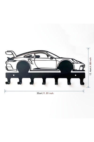 Choice حامل مفاتيح سيارة معدني أسود على الطراز الصناعي سهل التركيب على الحائط...